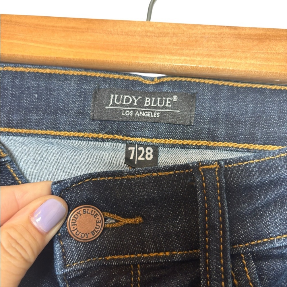 Judy Blue Classic Women's Dark Blue Straight-Leg Jeans Size 7/28 - Picture 3 of 6
